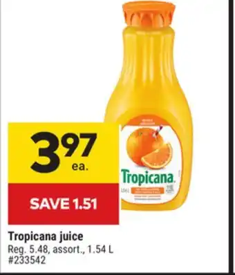 Giant Tiger Tropicana juice offer