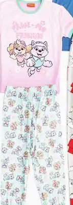 Giant Tiger Girls or boys licensed PJ set offer