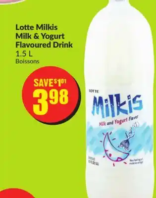 FreshCo Lotte Milkis Milk & Yogurt Flavoured Drink 1.5 L offer
