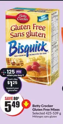 FreshCo Betty Crocker Gluteen Free Mixes Selected 425-539 g offer