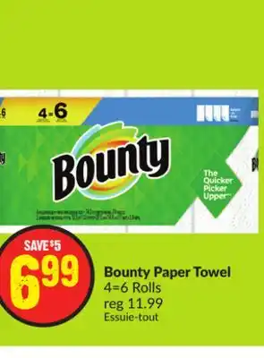 FreshCo Bounty Paper Towel 4=6 Rolls offer