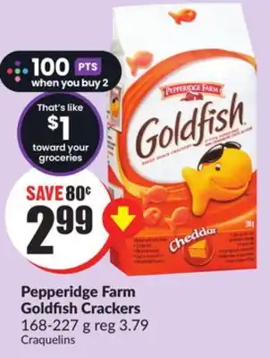 FreshCo Pepperidge Farm Goldfish Crackers 168-227g offer