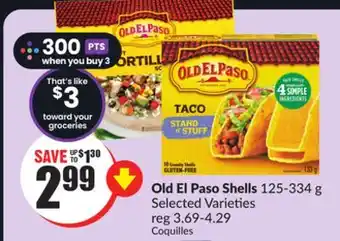FreshCo Old El Paso Shells 125-334 g Selected Varieties offer