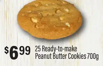 FreshCo 25 Ready-to-make Peanut Butter Cookies 700g offer