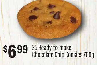 FreshCo 25 Ready-to-make Chocolate Chip Cookies 700g offer