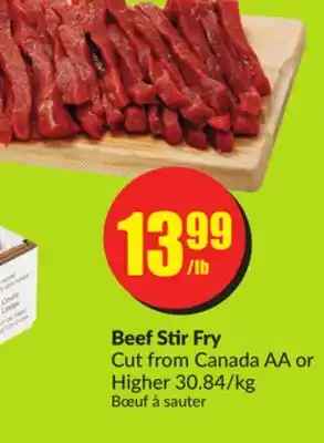 FreshCo Beef Stir Fry Cut from Canada AA or Higher 30.84/kg offer