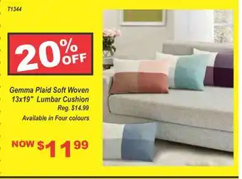Oxford Mills Gemma Plaid Soft Woven 13x19 Lumbar Cushion offer