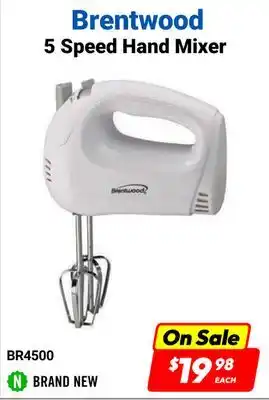 Factory Direct Brentwood 5 Speed Hand Mixer offer