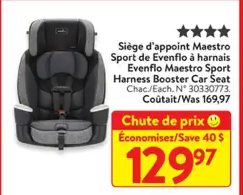 Walmart Evenflo Maestro Sport Harness Booster Car Seat offer