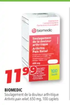 Familiprix BIOMEDIC Arthritis pain relief, 650 mg, 100 caplets offer
