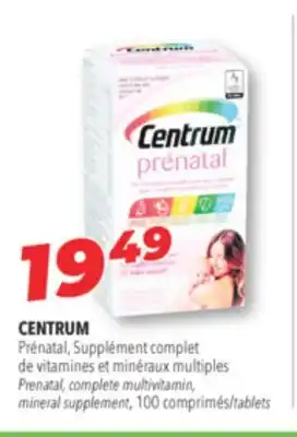 Familiprix CENTRUM Prenatal, complete multivitamin, mineral supplement, 100 tablets offer