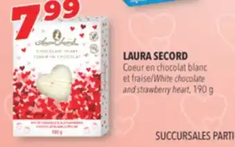 Familiprix LAURA SECORD White chocolate and strawberry heart offer