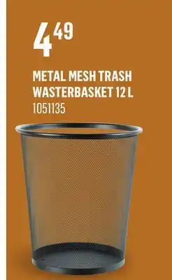 Canac Metal Mesh Trash Wasterbasket 12 L offer