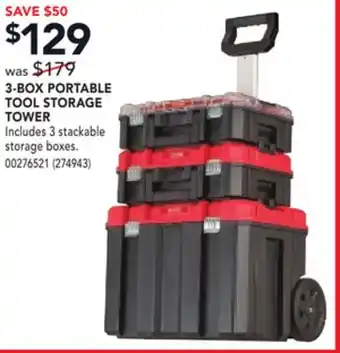 RONA CRAFTSMAN 3-BOX PORTABLE TOOL STORAGE TOWER offer