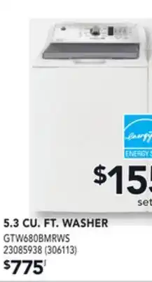 RONA GE APPLIANCES 5.3 CU. FT. WASHER offer