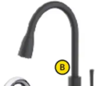 RONA INDUSTRIAL PULL-DOWN KITCHEN FAUCETS Black finish offer