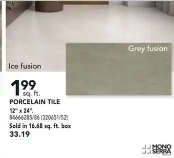 RONA MONO SERRA 12 x 24 PORCELAIN TILE offer