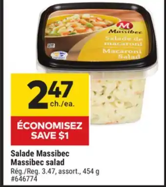 Giant Tiger Massibec salad offer