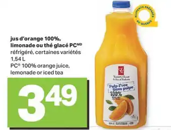 L'Intermarché SOIR JUS D'ORANGE 100%, LIMONADE OU THÉ GLACÉ, 1,54 L offer
