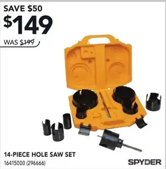 Réno Dépôt SPYDER 14-PIECE HOLE SAW SET offer