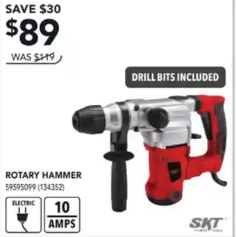 Réno Dépôt SKT DRILL BITS INCLUDED ROTARY HAMMER offer
