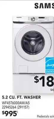 Réno Dépôt SAMSUNG 5.2 CU. FT. WASHER offer