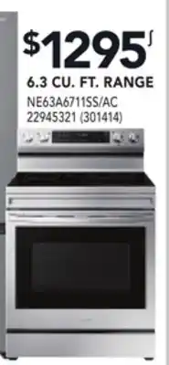 Réno Dépôt SAMSUNG 6.3 CU. FT. RANGE offer