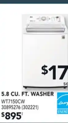 Réno Dépôt LG 5.8 CU. FT. WASHER offer