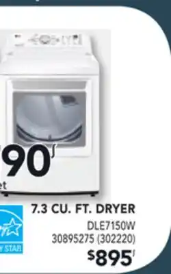 Réno Dépôt LG 7.3 CU. FT. DRYER offer