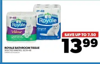 Real Canadian Superstore ROYALE BATHROOM TISSUE, 18/24=48 offer