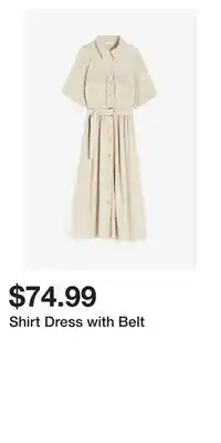 H&M Shirt Dress with Belt offer