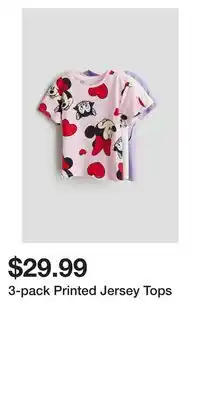 H&M 3-pack Printed Jersey Tops offer