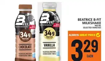 Food Basics BEATRICE B-FIT MILKSHAKE offer