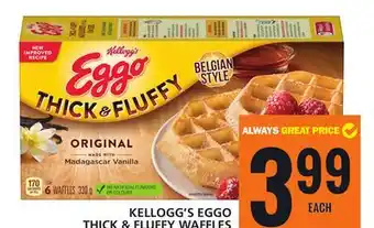 Food Basics KELLOGG'S EGGO THICK & FLUFFY WAFFLES offer