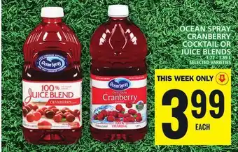 Food Basics OCEAN SPRAY CRANBERRY COCKTAIL OR JUICE BLENDS offer