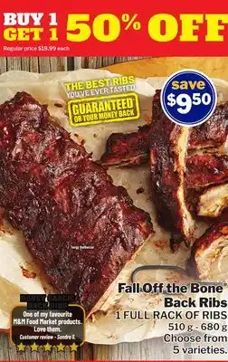 M & M Food Market Fall Off the Bone Back Ribs offer