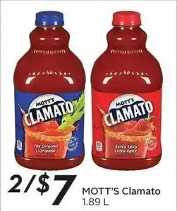 Sobeys MOTT'S Clamato 1.89L offer