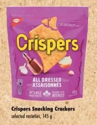 Real Canadian Superstore Crispers Snacking Crackers selected varieties, 145g offer