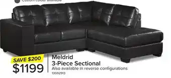 Leon's Meldrid 3 Pc. Sectional with Right Facing Chaise - Grey offer