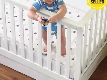 Leon's Emery Convertible Panel Crib - White offer