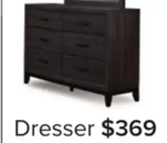 Leon's Fog 6 Drawer Dresser - Grey, Black offer