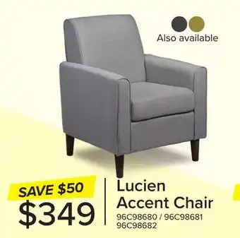 Leon's Lucien Accent Chair - Light Grey offer