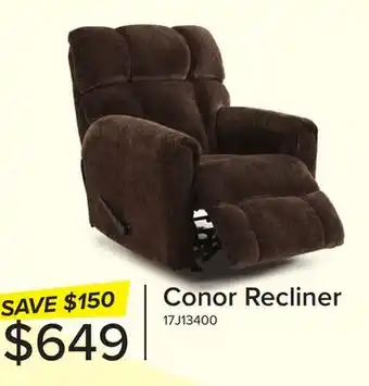 Leon's Conor Recliner - Brown offer