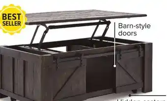 Leon's Gable Lift-Top Coffee Table - Weathered Charcoal offer