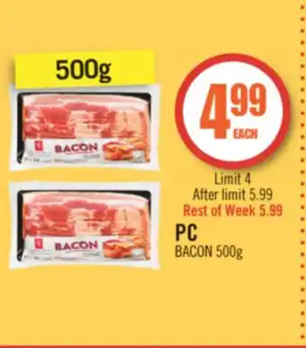 Shoppers Drug Mart PC BACON offer