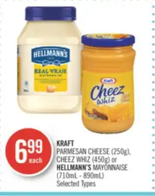 Shoppers Drug Mart KRAFT PARMESAN CHEESE (250g), CHEEZ WHIZ (450g) or HELLMANN'S MAYONNAISE (710mL - 890mL) offer