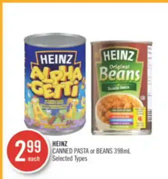 Shoppers Drug Mart HEINZ CANNED PASTA or BEANS offer