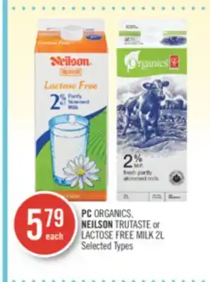 Shoppers Drug Mart PC ORGANICS, NEILSON TRUTASTE or LACTOSE FREE MILK 2L offer