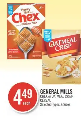Shoppers Drug Mart General Mills Chex or Oatmeal Crisp Cereal offer