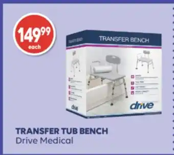 Wellwise by Shoppers TRANSFER TUB BENCH Drive Medical offer